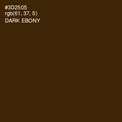 #3D2505 - Dark Ebony Color Image