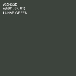 #3D433D - Lunar Green Color Image
