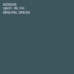 #3D565E - Mineral Green Color Image