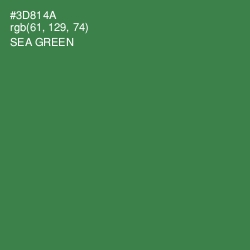 #3D814A - Sea Green Color Image