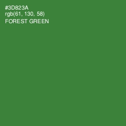 #3D823A - Forest Green Color Image