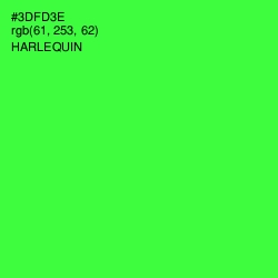 #3DFD3E - Harlequin Color Image