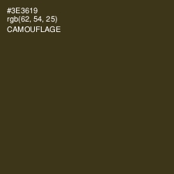 #3E3619 - Camouflage Color Image