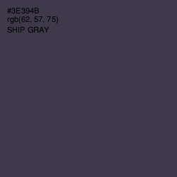 #3E394B - Ship Gray Color Image