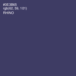#3E3B65 - Rhino Color Image