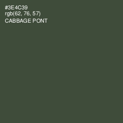 #3E4C39 - Cabbage Pont Color Image
