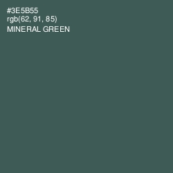 #3E5B55 - Mineral Green Color Image
