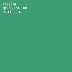 #3E9E76 - Sea Green Color Image