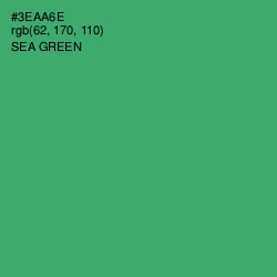 #3EAA6E - Sea Green Color Image