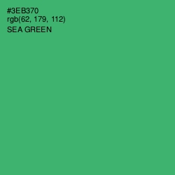 #3EB370 - Sea Green Color Image
