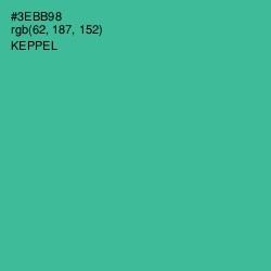 #3EBB98 - Keppel Color Image