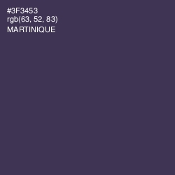 #3F3453 - Martinique Color Image