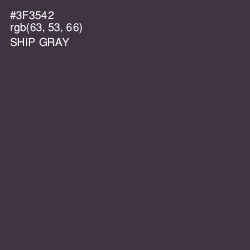 #3F3542 - Ship Gray Color Image
