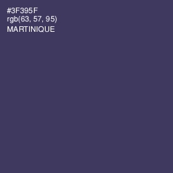 #3F395F - Martinique Color Image
