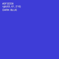 #3F3DD8 - Dark Blue Color Image
