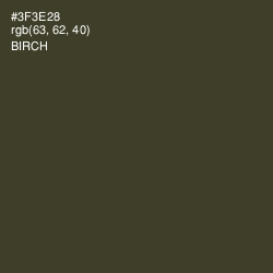 #3F3E28 - Birch Color Image