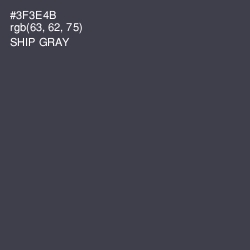 #3F3E4B - Ship Gray Color Image