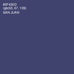 #3F436D - San Juan Color Image