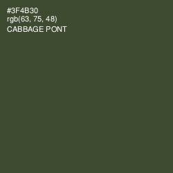#3F4B30 - Cabbage Pont Color Image