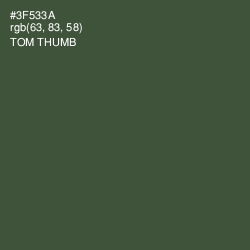 #3F533A - Tom Thumb Color Image