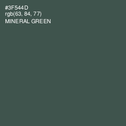 #3F544D - Mineral Green Color Image