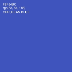 #3F54BC - Cerulean Blue Color Image