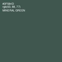 #3F584D - Mineral Green Color Image