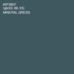 #3F585F - Mineral Green Color Image