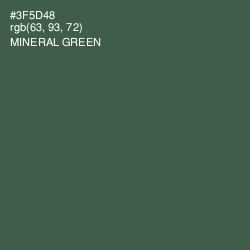 #3F5D48 - Mineral Green Color Image