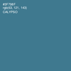 #3F798F - Calypso Color Image