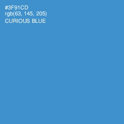 #3F91CD - Curious Blue Color Image