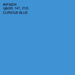 #3F93D4 - Curious Blue Color Image