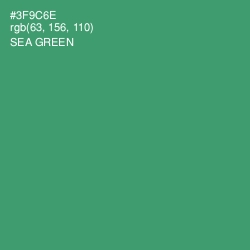 #3F9C6E - Sea Green Color Image