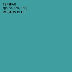 #3F9FA0 - Boston Blue Color Image