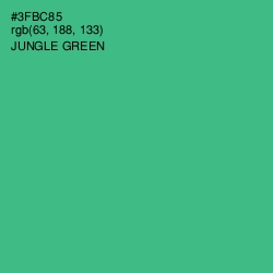 #3FBC85 - Jungle Green Color Image