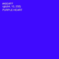#400AFF - Purple Heart Color Image