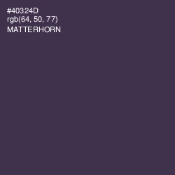 #40324D - Matterhorn Color Image