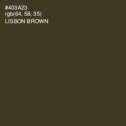 #403A23 - Lisbon Brown Color Image
