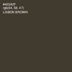 #403A2F - Lisbon Brown Color Image