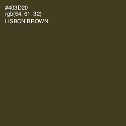 #403D20 - Lisbon Brown Color Image