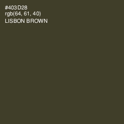 #403D28 - Lisbon Brown Color Image