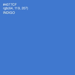 #4077CF - Indigo Color Image