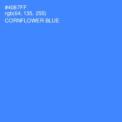 #4087FF - Cornflower Blue Color Image