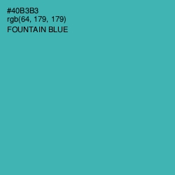 #40B3B3 - Fountain Blue Color Image