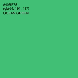 #40BF75 - Ocean Green Color Image