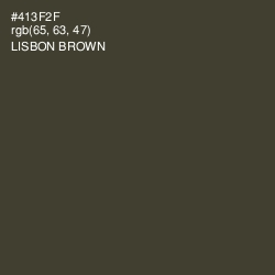#413F2F - Lisbon Brown Color Image