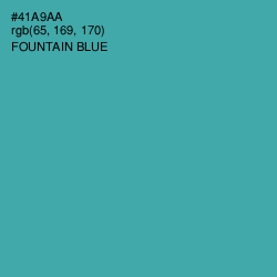 #41A9AA - Fountain Blue Color Image