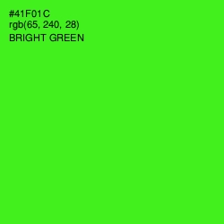 #41F01C - Bright Green Color Image