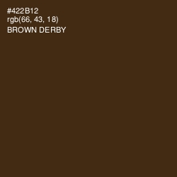 #422B12 - Brown Derby Color Image