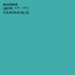 #42ABAB - Fountain Blue Color Image